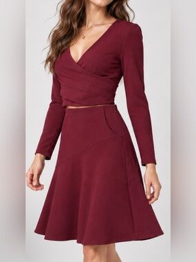 Alice’s Pig Ruby’s Red Burgundy Two-Piece Set NWT US 2